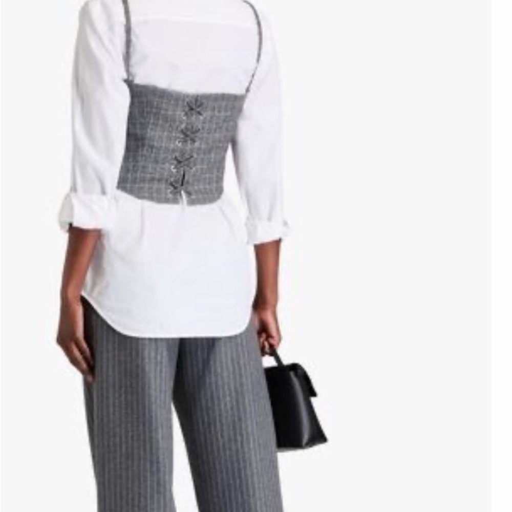 Maje checked corset twill top NEW - Picture 2 of 4